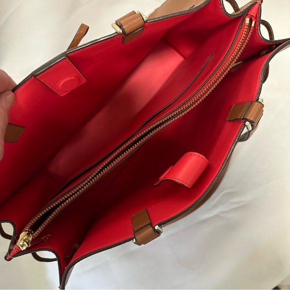 Kate Spade Warm Cognac Hayes Street Isobel Satchel Tote - Picture 7 of 10